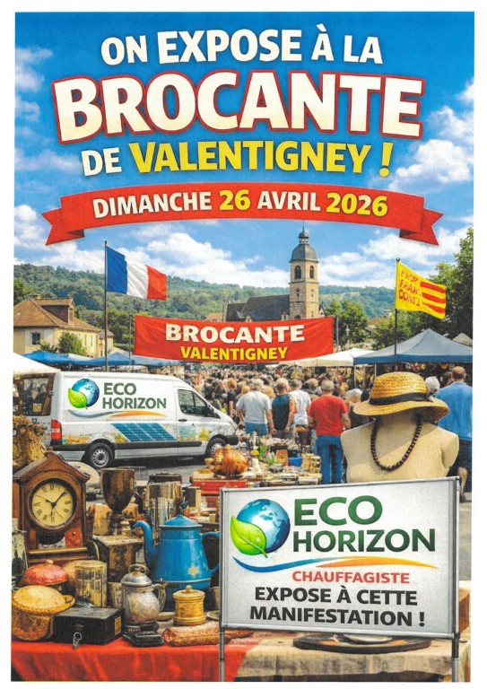 Eco Horizon participe à la Brocante de Valentigney du 26 avril 2026
