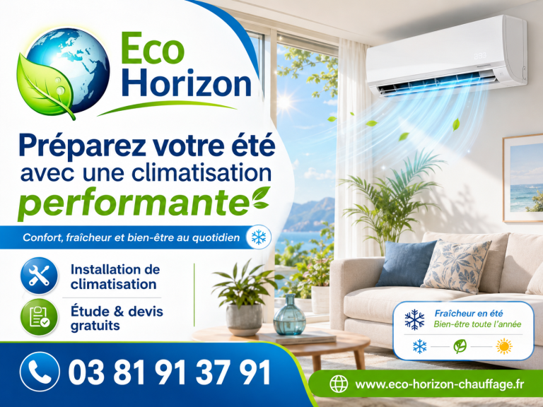 Eco Horizon installe des climatisations sur le secteur de Belfort, Montbéliard, Muhouse et ses alentours