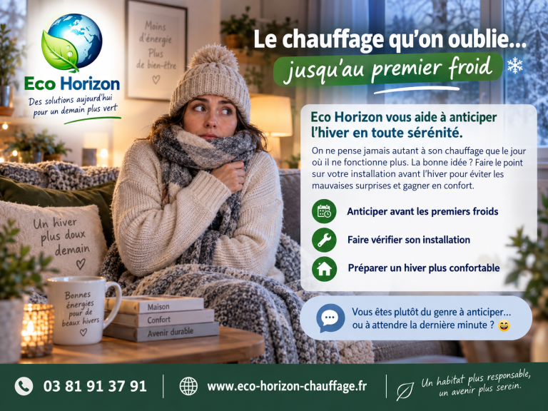Avec Eco Horizon, mieux vaut penser à son chauffage avant que le froid ne pense à vous !