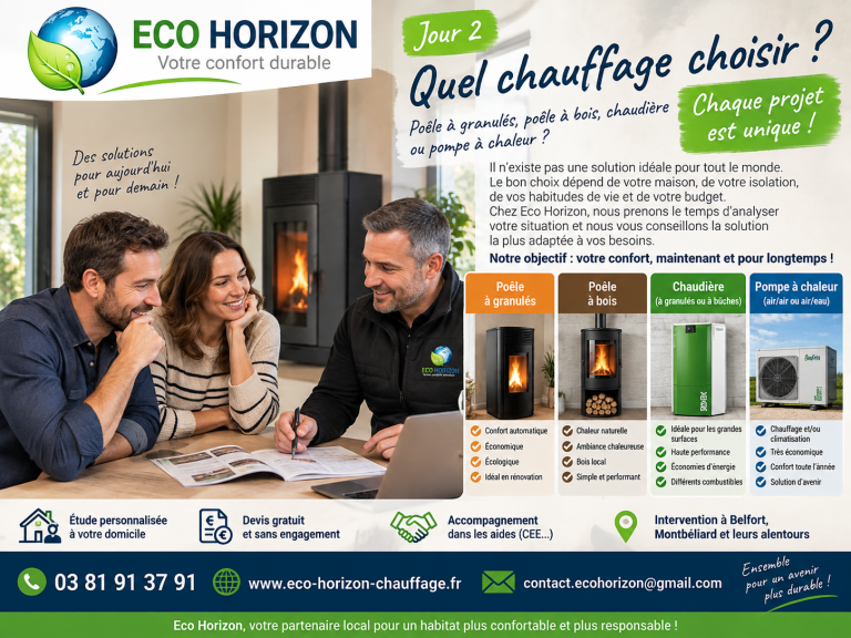 Avec Eco Horizon, le bon chauffage n’est pas celui que l’on vous impose, c’est celui qui correspond réellement à votre maison et à vos besoins.