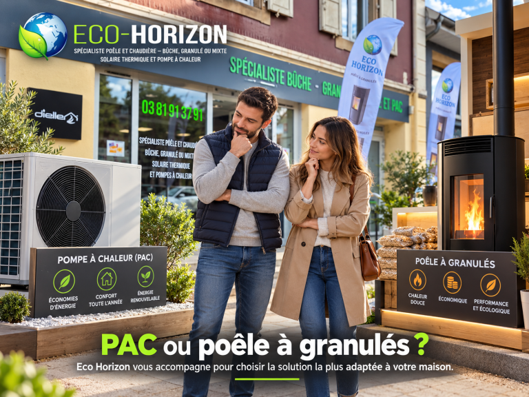 Eco Horizon installe vos poêles à granulés et vos PACsur le secteur de Danjoutin